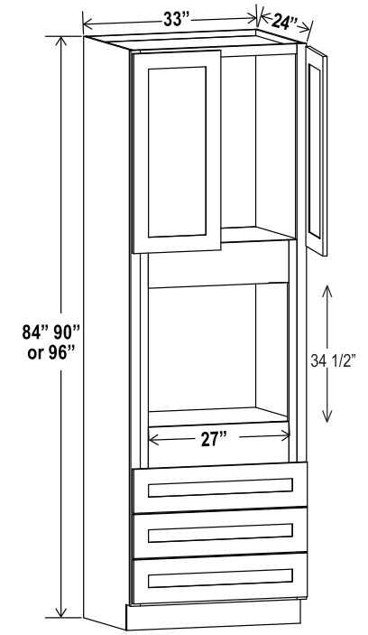 Wholesale Rta Oven And Pantry Cabinets Of Shakerwhite For Kitchen