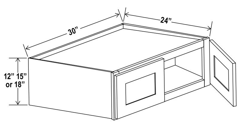 Refrigerator Wall Cabinets - 30