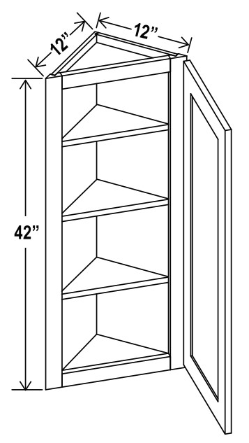 Angle Wall Cabinets-3 Shelves