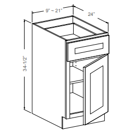 Base Cabinet With 1 Drawer & 1 Door