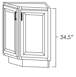 Angled End Base Cabinet