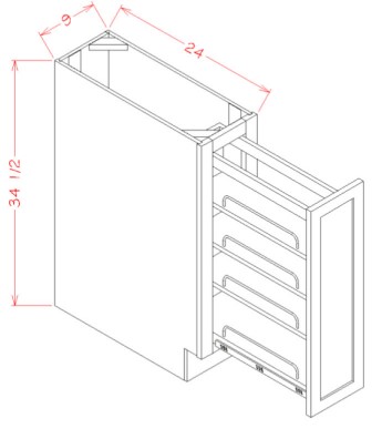 Full Height Door Base Kit with Shelf Pullout