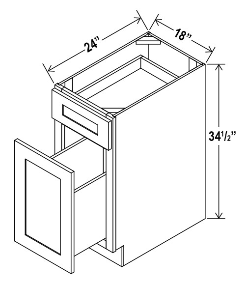 Base Waste Basket Cabinet