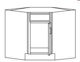 Diagonal Corner Sink Base Cabinet