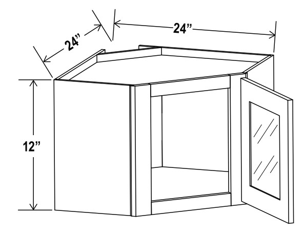 Diagonal Corner Stacker Wall Cabinets