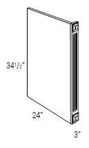 Dishwasher Flutted End Panel