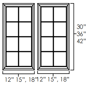 Set Of Double Glass Door ( Mullion Door )