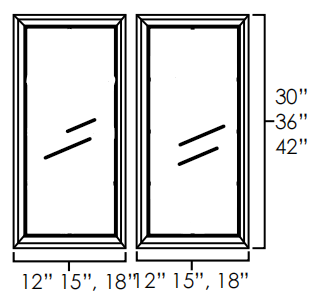Set Of Double Glass Door ( Plain Glass )