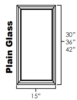 Singal Glass Diagonal Door ( Plain Glass )