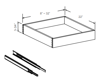 Roll Out Tray Solid Wood