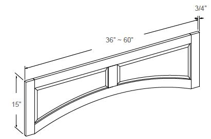 Arch Valance with Raised Panel