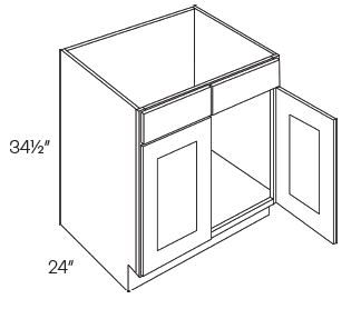 2 Drawer Front 2 Door Sink Base Cabinets