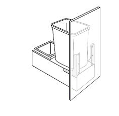 Trash Bin Pullout With Soft Close-Sfttrashpo15