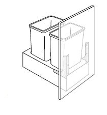 Trash Bin Pullout With Soft Close-Sfttrashpo18