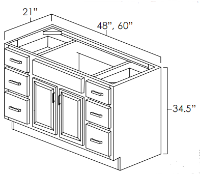 Double Door Vanity Cabinet