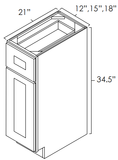 One Door Vanity Base Cabinet