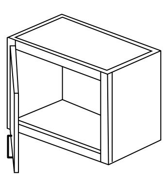 Single Decorative Stacker Wall Cabinet With Plain Glass