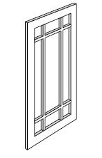 Prairie-Style Glass Doors For Single-Door Cabinets