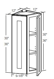 Wall End Corner 2 Shelves